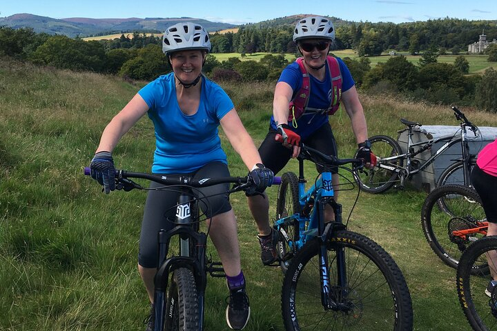 First time mountain bikers on the Dunecht Estate, Aberdeenshire.